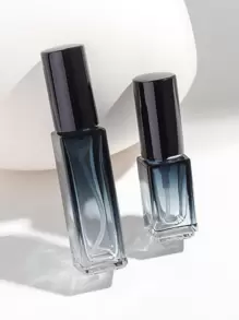 Chai Nước Hoa Rỗng, 2 Chai Xịt Nước Hoa Thủy Tinh 3Ml & 10Ml Hình Chữ Nhật Gradient Có Thể Tái Sử Dụng Hàng Ngày Cho Phụ Nữ Và Nam Giới - màu đen - Xem 1