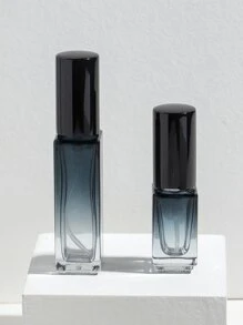 Chai Nước Hoa Rỗng, 2 Chai Xịt Nước Hoa Thủy Tinh 3Ml & 10Ml Hình Chữ Nhật Gradient Có Thể Tái Sử Dụng Hàng Ngày Cho Phụ Nữ Và Nam Giới - màu đen - Xem 2