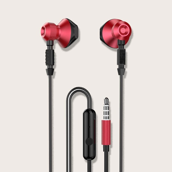 

1pc 3.5MM Wired Headphone, Red