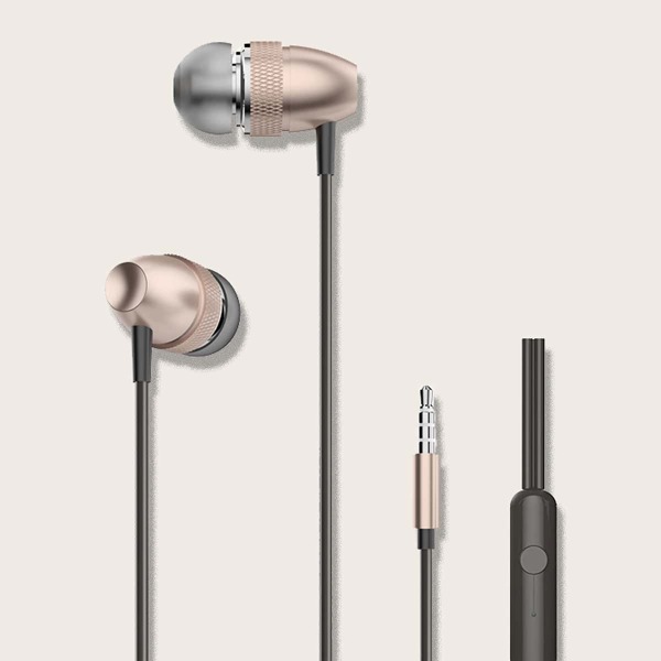 

1pc Minimalist In-ear Wired Headphone, Gold