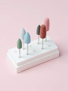 1入組透明盒收納塑料收納盒收納盒容器，用於收納美甲鑽頭，塑料盒美甲工具收納盒 - 白色 - 查看 6