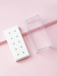 1入組透明盒收納塑料收納盒收納盒容器，用於收納美甲鑽頭，塑料盒美甲工具收納盒 - 白色 - 查看 7