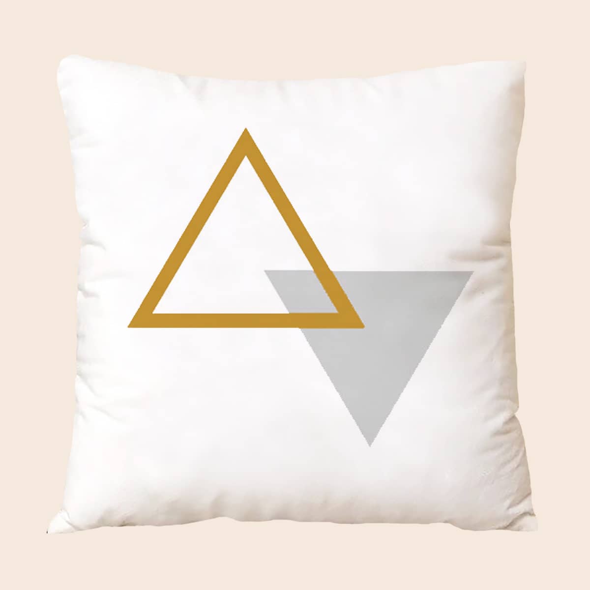 

Triangle Print Cushion Cover Without Filler, Multicolor