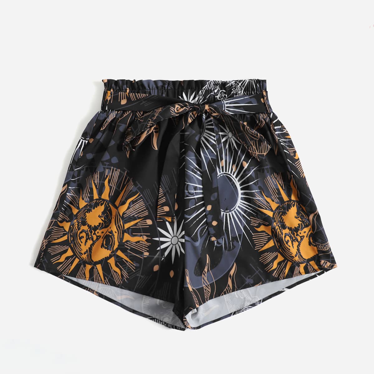 

Sun & Moon Print Shorts, Multicolor