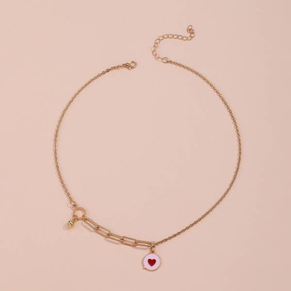 

Heart Charm Necklace, Gold