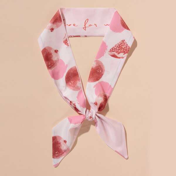 

Letter Graphic Twilly Scarf, Multicolor