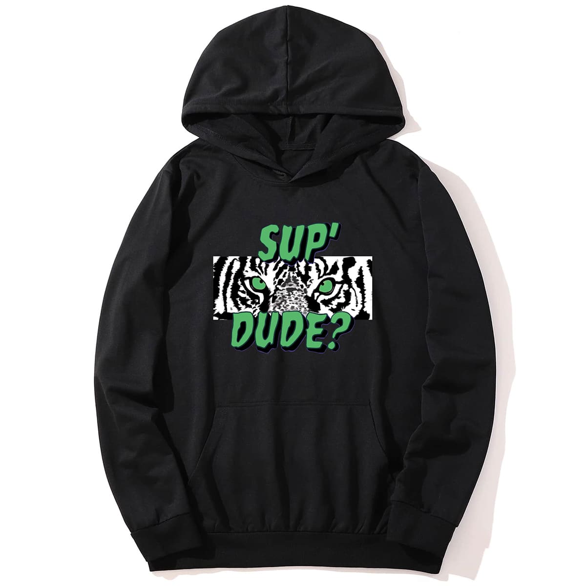 

Guys Animal & Slogan Graphic Hooded Sweatshirt, Black
