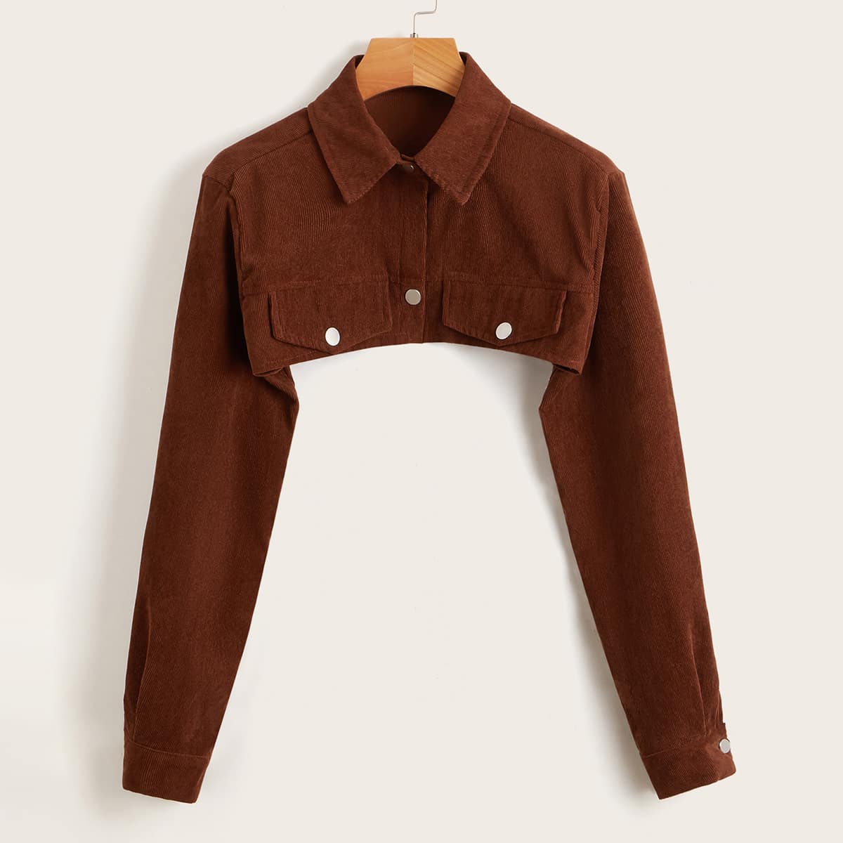 

Fake Pocket Crop Jacket, Rust brown