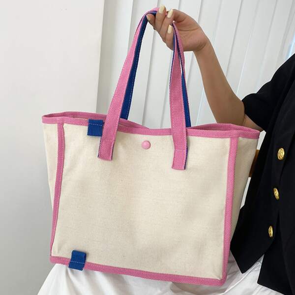 

Minimalist Shoulder Tote Bag, White