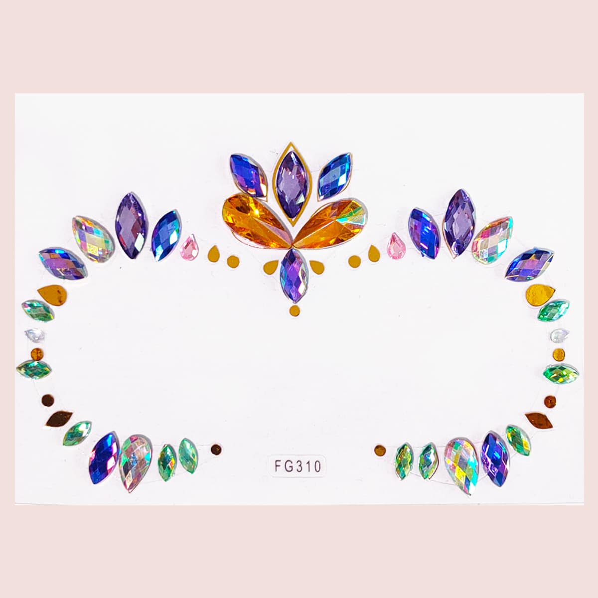 

1sheet Water-drop Rhinestone Eye Tattoo Sticker, Multicolor