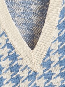 SHEIN Unity Knit ngọn răng cưa Giải trí - Nhiều màu - Xem 4