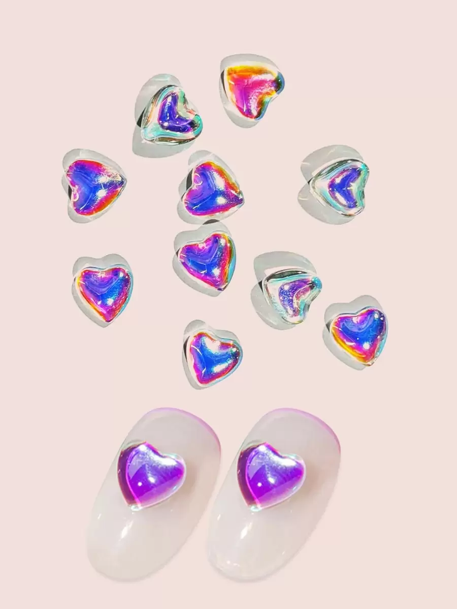 1 Hộp Laser Tình Yêu Nhựa 3D Móng Tay Đá Quý Trang Trí Móng Tay Ren Móng Tay Nghệ Thuật Phụ Kiện Trang Sức Móng Tay Quyến Rũ Cho Nữ Tự Làm Trang Trí Móng Tay Thiết Kế - Màu tím - Xem 1