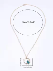 猫和花装饰项链情人节、妈妈、母亲、母亲节、礼物 - 查看 3