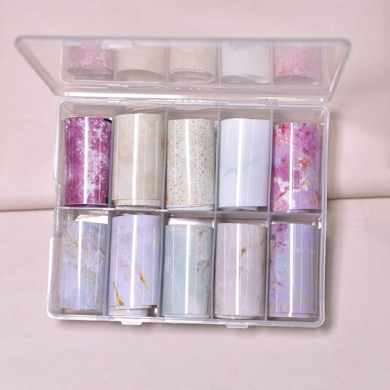 

10rolls Marble Pattern Nail Art Sticker, Multicolor