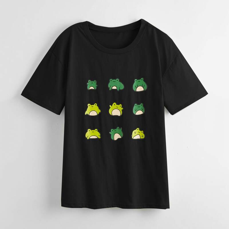 

Cartoon Graphic Tee, Black