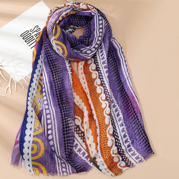 

Polka Dot Print Scarf, Multicolor