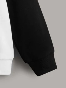 SHEIN Boys Colourblock Drop Shoulder Hoodie - Multicolor - View 4