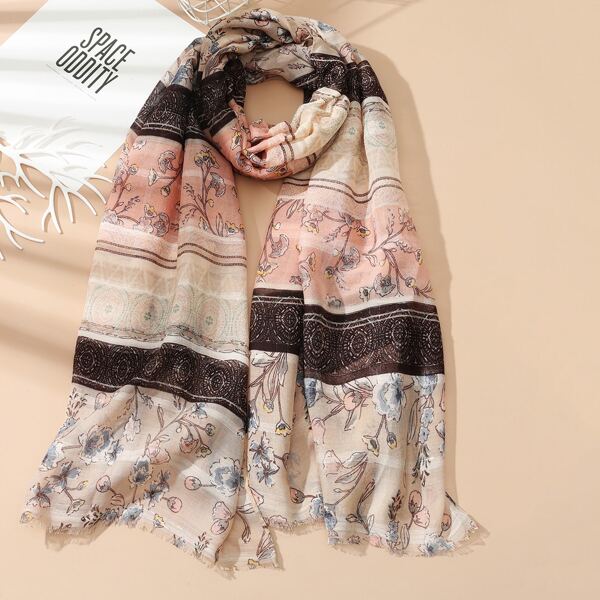 

Floral Print Scarf, Multicolor
