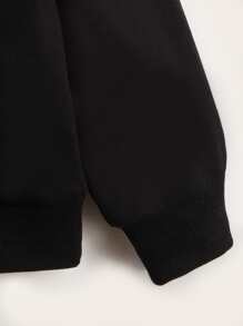 SHEIN Sudadera deportiva de hombro caído y bloques de color para niños preadolescentes, versátil para uso diario en primavera y otoño - Multicolor - Ver 4