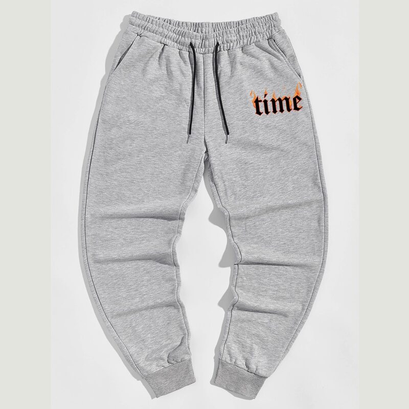 

Guys Letter Graphic Sweatpants, Light grey