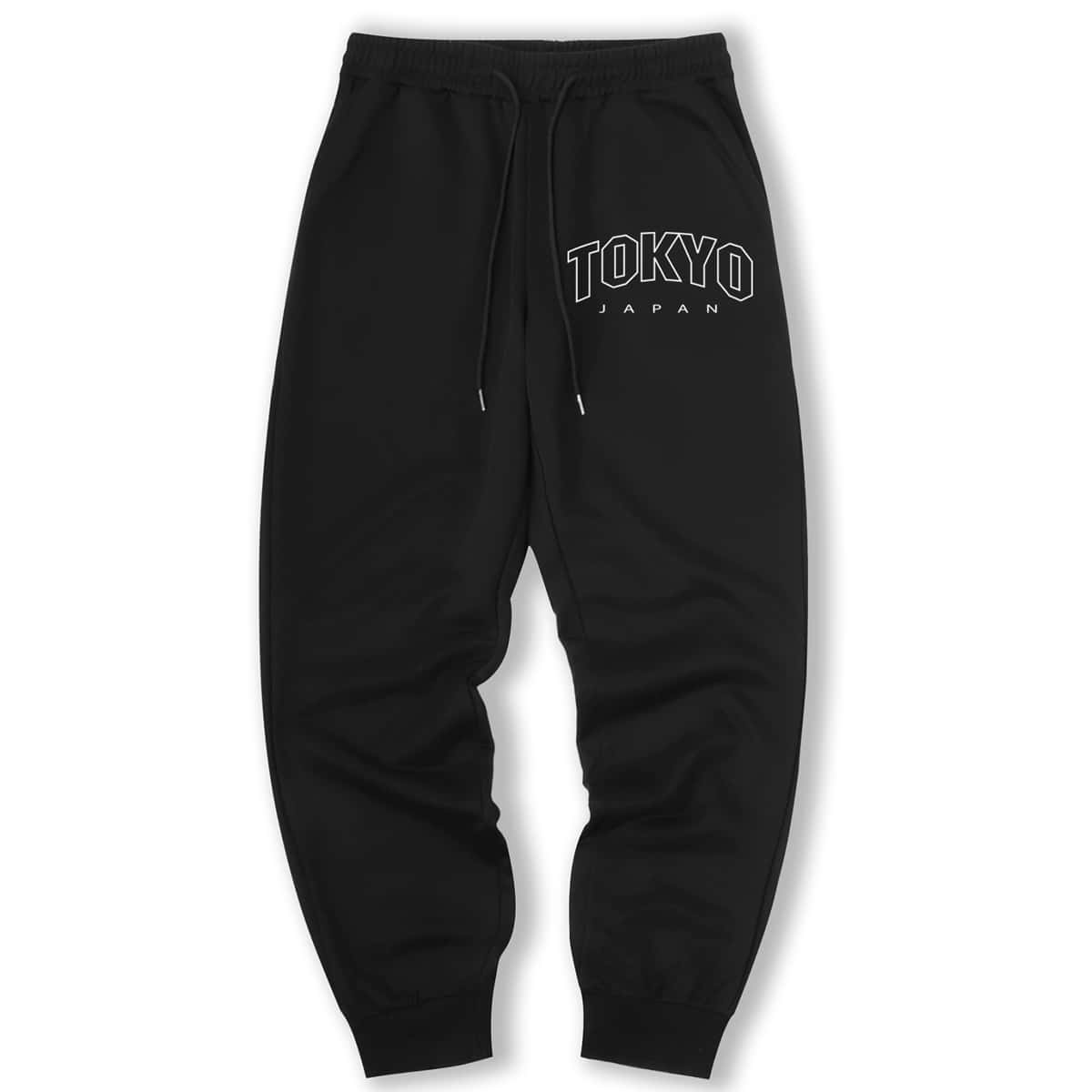 

Guys Letter Graphic Sweatpants, Black
