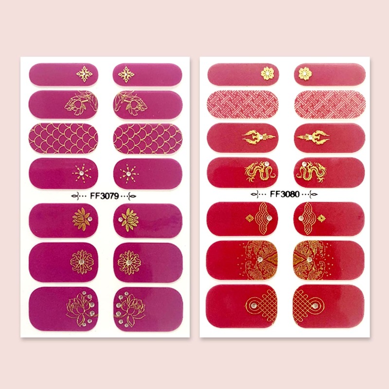 

2sheets Floral Nail Sticker, Multicolor
