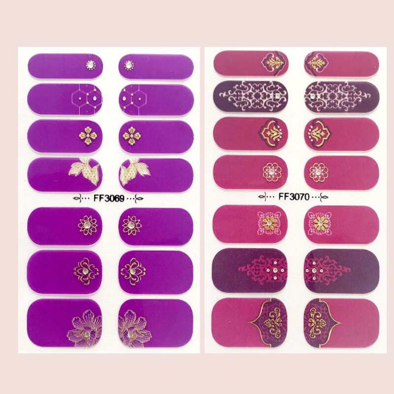 

2sheets Rhinestone Decor Nail Sticker, Multicolor