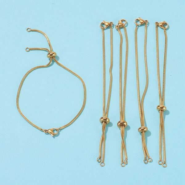 

5pcs Bracelet DIY Chain, Gold