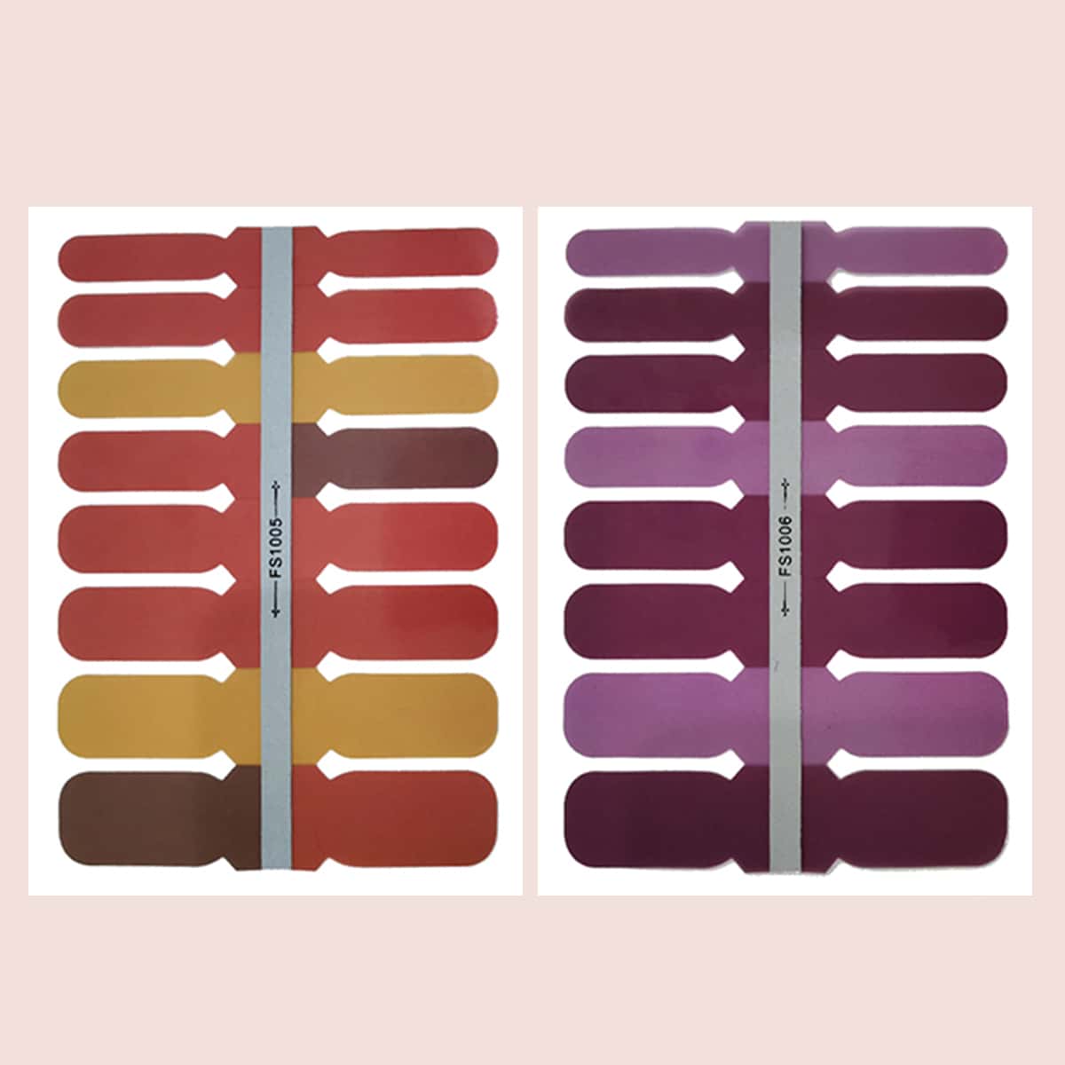 

2sheets Plain Nail Sticker, Multicolor
