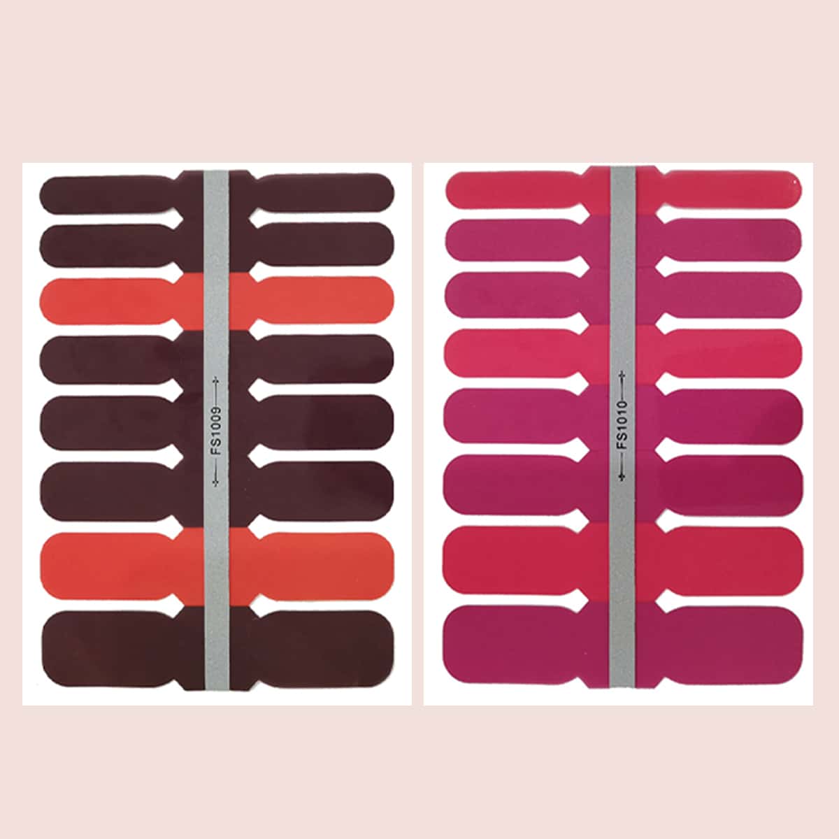 

2sheets Plain Nail Sticker, Multicolor