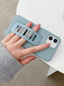 Plain Phone Case With Wristband - Baby Blue - View 2
