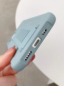 Plain Phone Case With Wristband - Baby Blue - View 3
