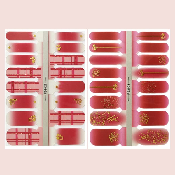 

2sheets Plaid Nail Sticker, Multicolor