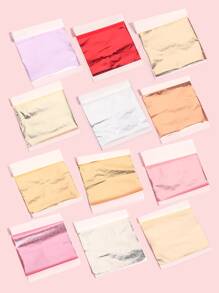 12pcs Mix Color Foil Nail Art Sticker