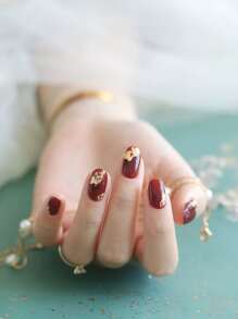 12pcs Mix Color Foil Nail Art Sticker