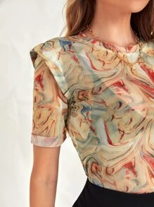 SHEIN Privé Áo nữ cắt Đá hoa Gợi cảm - Nhiều màu - Xem 3