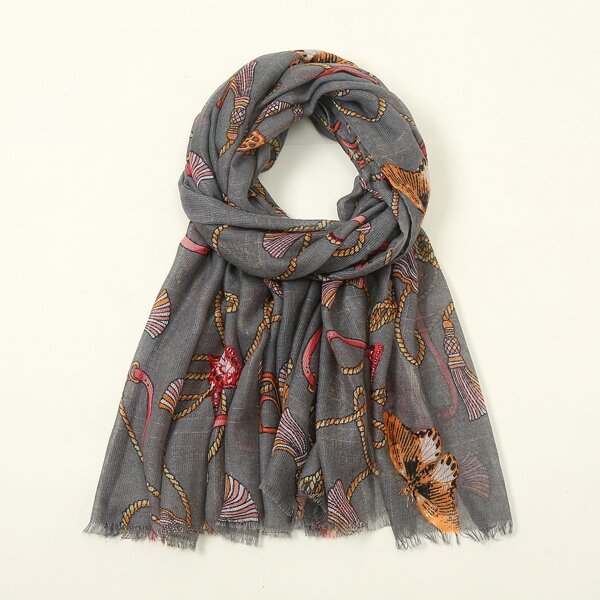

Animal Print Scarf, Multicolor