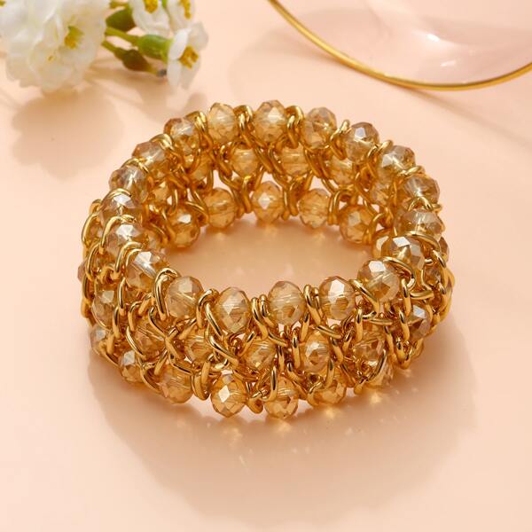 

Crystal Decor Bracelet, Gold