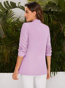 BizChic 青果領收褶袖翻蓋細節西裝外套工作服