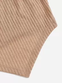 SHEIN Teen Girls Asymmetrical Hem Cami Top - Apricot - View 4