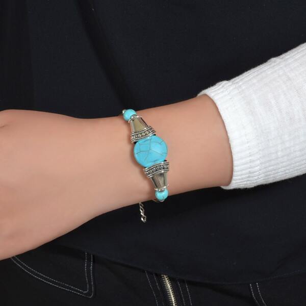 

Stone Decor Bracelet, Multicolor
