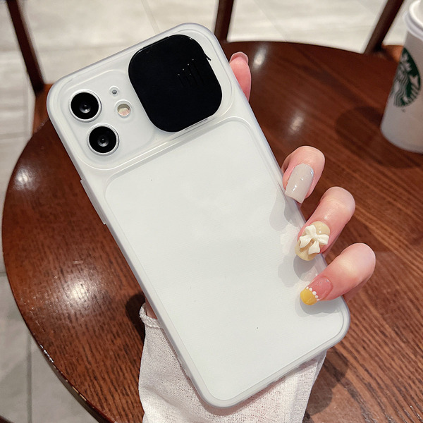 

Slide Camera Cover Transparent Phone Case, Black