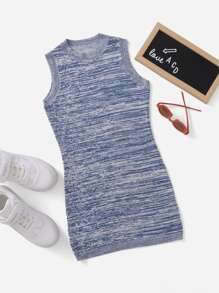 SHEIN 女孩段染毛衣洋裝 - 彩色 - 查看 1