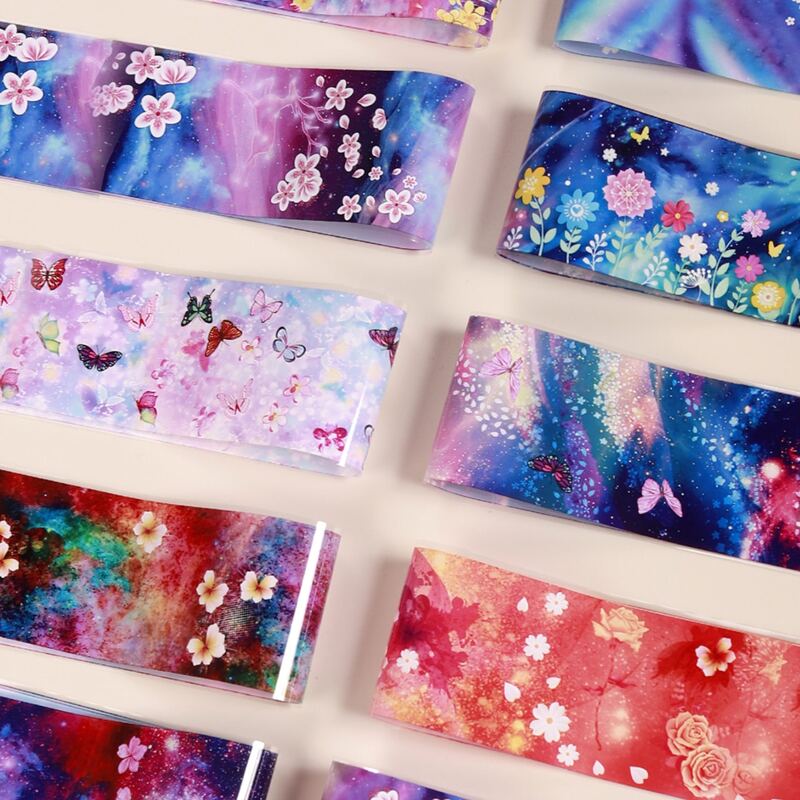 

10pcs Galaxy Nail Art Sticker, Multicolor