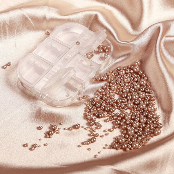 

1box Faux Pearl Nail Art Decoration, Multicolor