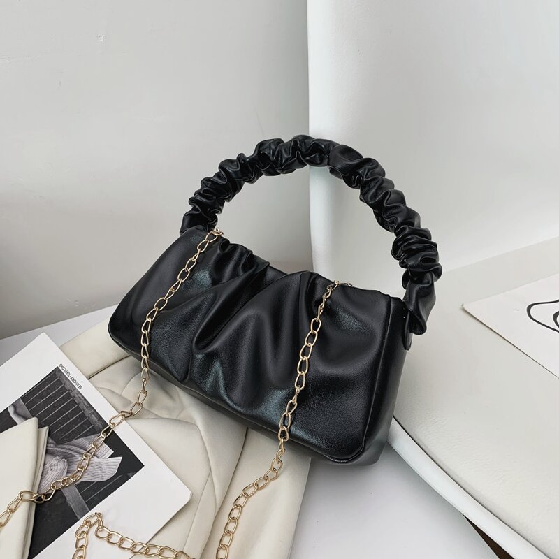 

Minimalist Ruched Bag, Black