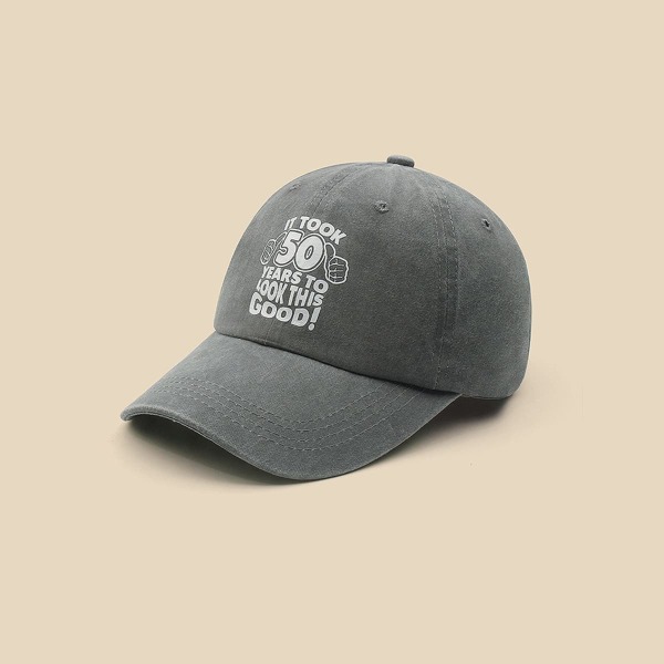 

Letter Graphic Baseball Cap, Light grey