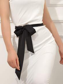 Elegant Solid Rope Belt For Daily Use Halloween Valentine's Day Valentines Summer, School Fall, Autumn, Halloween - Black - View 1