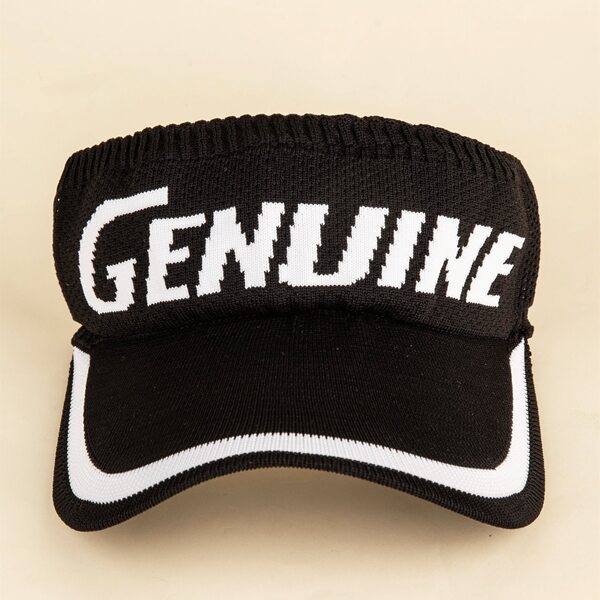 

Letter Graphic Visor Hat, Black and white