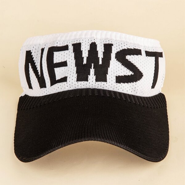 

Letter Graphic Visor Hat, Black and white